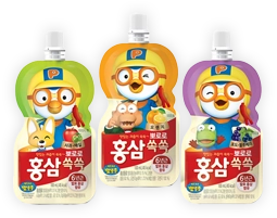 뽀로로 홍삼쏙쏙 파우치 세 개